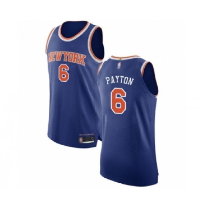 Men's New York Knicks #6 Elfrid Payton Authentic Royal Blue Basketball Jersey - Icon Edition