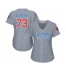 Women's Chicago Cubs #73 Adbert Alzolay Authentic Grey Road Cool Base Baseball Player Jersey
