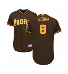 Men's San Diego Padres #8 Javy Guerra Brown Alternate Flex Base Authentic Collection Baseball Player Jersey