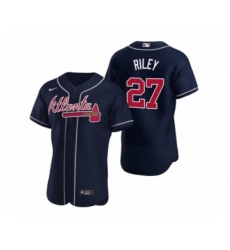 Men's Atlanta Braves #27 Austin Riley Nike Navy Authentic 2020 Alternate Jerseys