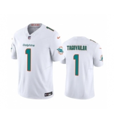 Men's Miami Dolphins #1 Tua Tagovailoa White 2023 F.U.S.E Vapor Limited Stitched Football Jersey Men's Miami Dolphins #1 Tua Tagovailoa White 2023 F.U.S.E Vapor Limited Stitched Football Jersey