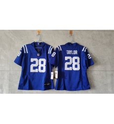 Women's Indianapolis Colts #28 Jonathan Taylor Blue 2024 F.U.S.E. Vapor Stitched Jersey(Run Small)