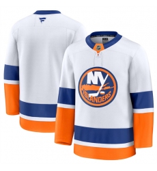 Men's New York Islanders Blank White 2024-25 Away Stitched Hockey Jersey