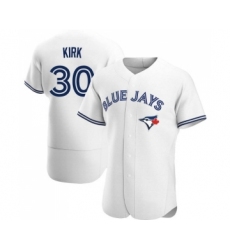 Men's Toronto Blue Jays #30 Alejandro Kirk George Springer White Flex Base Stitched Jersey
