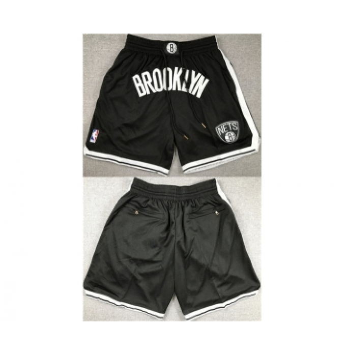 Men's Brooklyn Nets Black Shorts