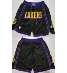 Men's Los Angeles Lakers Black Shorts (Run Small)