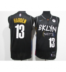 Men's Nike Brooklyn Nets #13 James Harden Black 2020-21 Swingman Jersey
