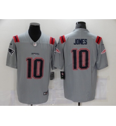 Men's New England Patriots #10 Mac Jones Gray Nike Silver Inverted Legend Jersey Men's New England Patriots #10 Mac Jones Gray Nike Silver Inverted Legend Jersey