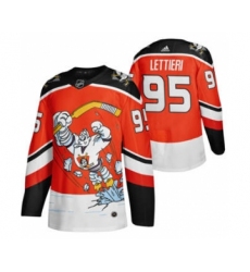 Men's Anaheim Ducks #95 Vinni Lettieri Red 2020-21 Reverse Retro Alternate Hockey Jersey