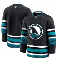 Men's San Jose Sharks Blank Black 2024-25 Alternate Stitched Hockey Jersey