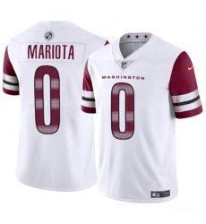 Men's Washington Commanders #0 Marcus Mariota White Vapor Limited Football Stitched Jersey