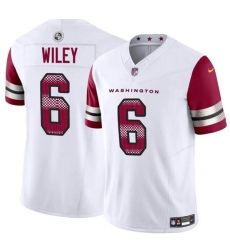Men's Washington Commanders #6 Michael Wiley White 2024 F.U.S.E. Vapor Limited Football Stitched Jersey Men's Washington Commanders #6 Michael Wiley White 2024 F.U.S.E. Vapor Limited Football Stitched Jersey