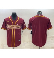 Men's Washington Commanders Blank Burgundy With Patch Cool Base Stitched Baseball Jersey Men's Washington Commanders Blank Burgundy With Patch Cool Base Stitched Baseball Jersey