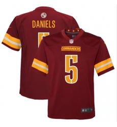 Youth Washington Commanders #5 Jayden Daniels Burgundy Vapor Limited Football Stitched Jersey Youth Washington Commanders #5 Jayden Daniels Burgundy Vapor Limited Football Stitched Jersey