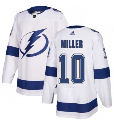 Youth Adidas Tampa Bay Lightning #10 J.T. Miller Authentic White Away NHL Jersey
