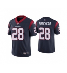 Men's Navy Houston Texans #28 Rex Burkhead Vapor Untouchable Limited Stitched Jersey
