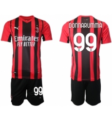 Men 2021-2022 Club AC Milan home red 99 Soccer Jersey