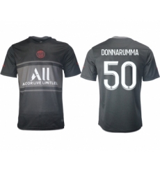 Men 2021-2022 Club Paris St German Second away aaa version black 50 Soccer Jersey