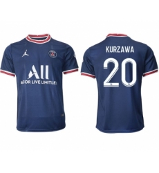 Men 2021-2022 Club Paris St German home aaa version blue 20 Soccer Jersey