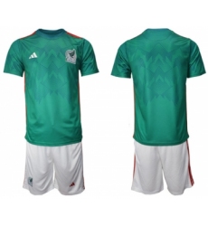 Men's Mexico Blank Green Home Soccer Jersey Suit