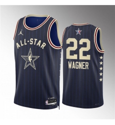 Men's 2024 All-Star #22 Franz Wagner Navy Stitched Basketball Jersey