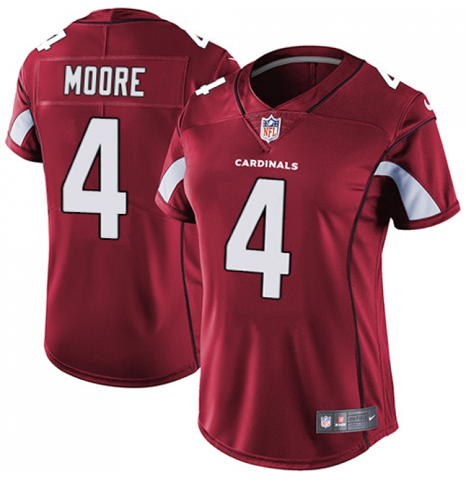 Women's Nike Arizona Cardinals #4 Rondale Moore Red Team Color Stitched NFL Vapor Untouchable Limited Jersey