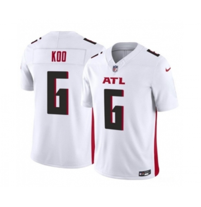 Men's Nike Atlanta Falcons #6 Younghoe Koo White 2023 F.U.S.E. Vapor Untouchable Limited Football Stitched Jersey