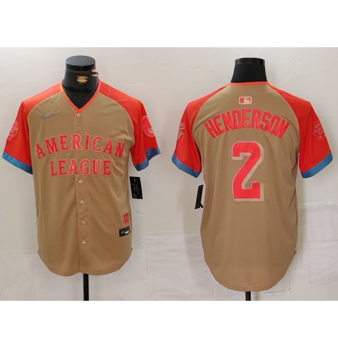 Men's Baltimore Orioles #2 Gunnar Henderson Cream 2024 All Star Limited Stitched Jersey