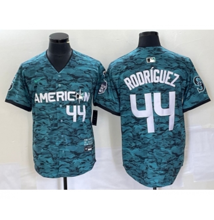 Men's Nike Seattle Mariners #44 Julio Rodriguez Teal 2023 All Star Cool Base Stitched Baseball Jersey