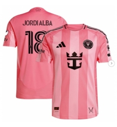 Men's Inter Miami CF Jordi Alba adidas Light Pink 2025 Euforia Authentic Player Jersey