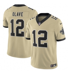 Men's New Orleans Saints #12 Chris Olave Gold 2025 F.U.S.E. Alternate Vapor Limited Football Stitched Jersey