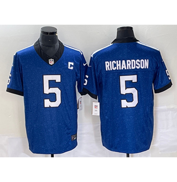 Men's Nike Indianapolis Colts #5 Anthony Richardson Blue Royal Indiana Nights Alternate Limited Jersey