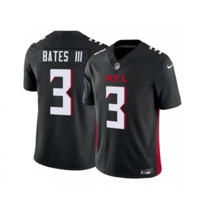 Men's Nike Atlanta Falcons #3 Jessie Bates III Black 2023 F.U.S.E. Vapor Untouchable Limited Football Stitched Jersey