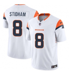 Men's Denver Broncos #8 Jarrett Stidham White 2025 F.U.S.E. Vapor Limited Football Stitched Jersey
