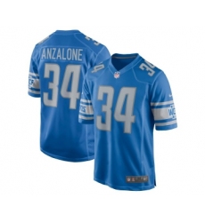 Men's Nike Detroit Lions #34 Alex Anzalone Blue Game Jersey