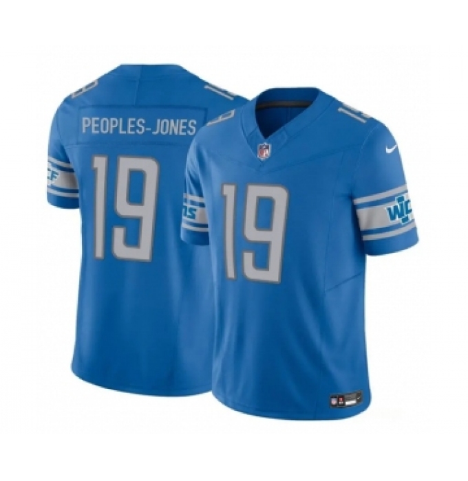 Men's Detroit Lions #19 Donovan Peoples-Jones Blue 2023 F.U.S.E. Vapor Untouchable Limited Football Stitched Jersey