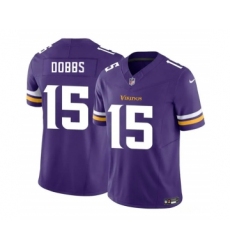 Men's Minnesota Vikings #15 Josh Dobbs Purple 2023 F.U.S.E. Vapor Untouchable Limited Jersey