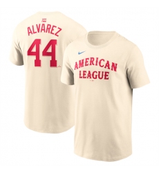 Men's American League #44 Yordan Alvarez Cream 2024 All-Star Name & Number T-Shirt