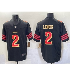 Men's San Francisco 49ers #2 Deommodore Lenoir Black 2025 F.U.S.E. “Rivalries” Vapor Limited Stitched Football Jersey