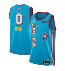 Men's 2025 All-Star #0 Jayson Tatum Light Blue Stitched Basketball Jersey