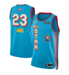 Men's 2025 All-Star #23 LeBron James Light Blue Stitched Basketball Jersey