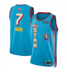 Men's 2025 All-Star #7 Jaylen Brown Light Blue Stitched Basketball Jersey