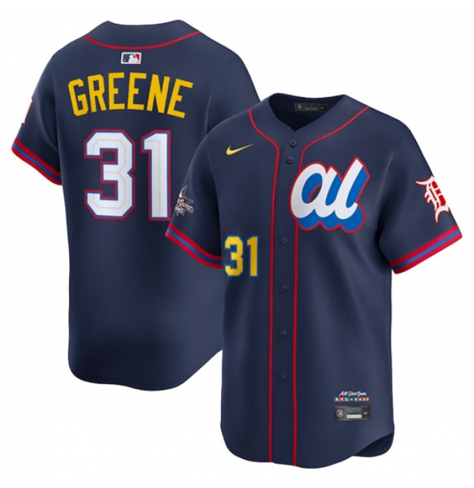 Men's American League #31 Riley Greene Navy 2025 All-Star Edition Limited Stitched Baseball Jersey