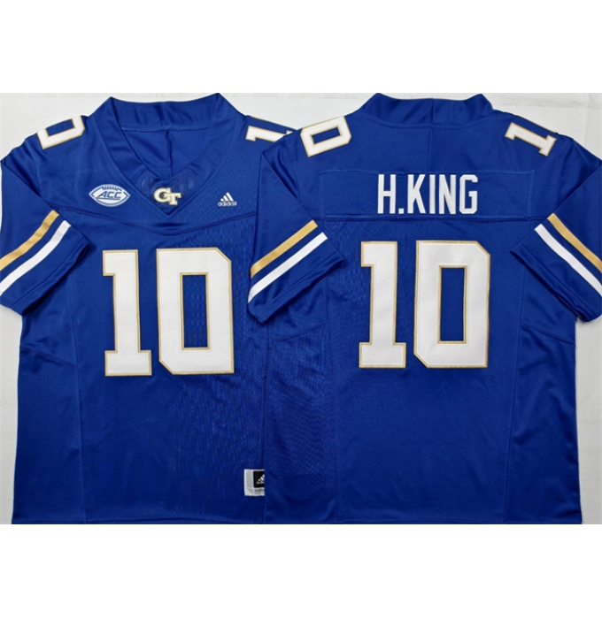 Men's Georgia Tech Yellow Jackets #10 Haynes King Royal F.U.S.E. Limited Stitched Jersey