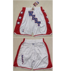 Men's All Star White Western Conference Shorts (Run Small)