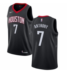 Men's Nike Houston Rockets #7 Carmelo Anthony Authentic Black NBA Jersey Statement Edition