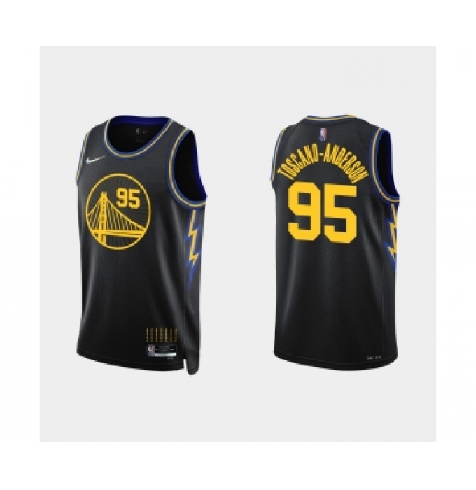 Golden State Warriors #95 Juan Toscano-Anderson Nike 2021-22 City Edition Diamond Black Jersey