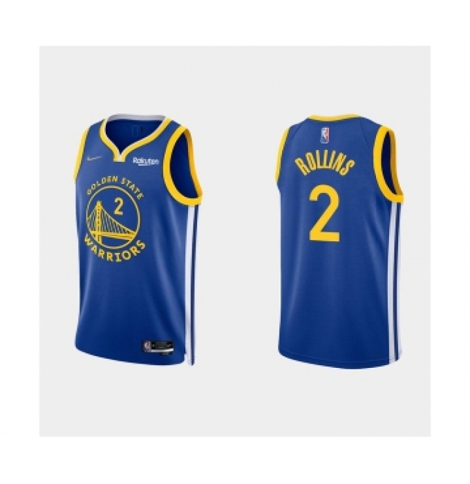 Men's Golden State Warriors #2 Ryan Rollins 2022 Yellow Stitched Basketball Jersey