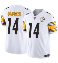 Men's Pittsburgh Steelers #14 Kenneth Gainwell White 2025 F.U.S.E. Vapor Limited Football Stitched Jersey