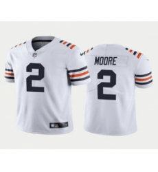 Men's Chicago Bears #2 DJ Moore White Limited Stitched Football Jersey